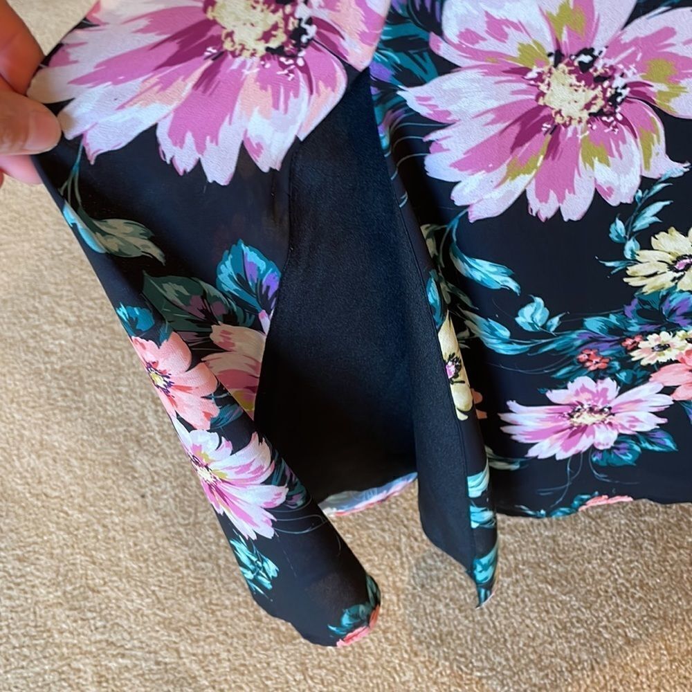 YUMI Kim Wild rose black midnight love shirt sleeve dress - Picture 14 of 16
